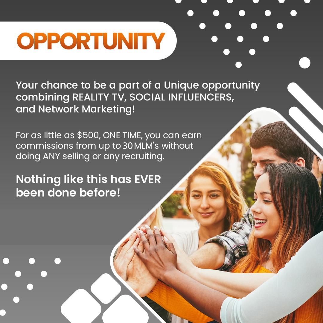 Treasure Island Reality TV, Social Media Influencers and Network Marketing Opportunity!!