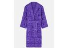 purple versace robe women