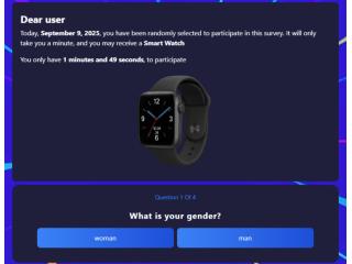 Gagnez une montre connectée en 1 clic! Gagnez une montre connectée en 1 clic!