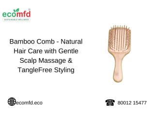 Bamboo Comb - Natural Hair Care with Gentle Scalp Massage & Tangle-Free Styling Bamboo Comb - Natural Hair Care with Gentle Scalp Massage & Tangle-Free Styling
