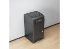 A smart waste management bin with an intelligent solar trash compressor