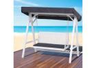 Gardeon 3-Seater Wooden Swing Chair with Canopy & Cushion