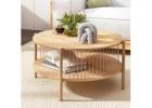 Artiss 2-Tier Round Wood Coffee Table – Stylish & Durable Design