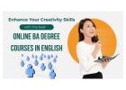 Enhance Your Creativity Skills with the best online BA degree courses in English