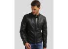 Get Jose Black Leather Racer Jackets Big & Tall Fit by NYC Leather Jackets