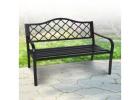 Elegant Wallaroo Steel Outdoor Garden Bench – Stylish Comfort for Patio