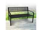 Modern Wallaroo Steel Outdoor Garden Bench – Stylish Outdoor Seating