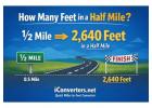 How Many Feet in a Half Mile? Convert Mile to Feet Online