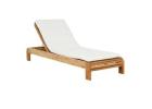 Luxury Banksia Sunbed White/Natural Teak – Stylish Outdoor Seating