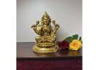 Buy Handcrafted Brass Laxmi Murti Online at Yathashilpam