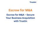 Escrow for M&A – Secure Your Business Acquisition with TrustIn