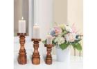 Shop Decorative Wooden Candle Holder for Wedding & Event Decor