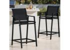 Gardeon 2PC Outdoor Bar Stools – Stylish Steel Patio Chairs
