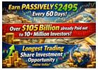 $2495 PASSIVELY, Paid Out $105 Billion, Over 10 Million Investors!