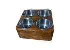 MariTeak Crafts Premium Teak Cup Holder for Marine Convenience