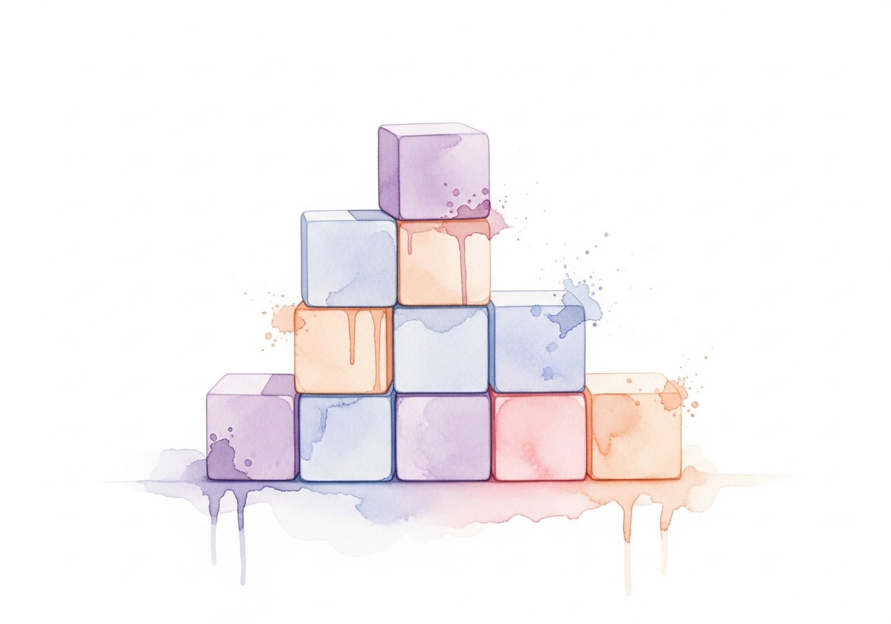 Organized blocks representing clear content structure and readability for a better user experience.