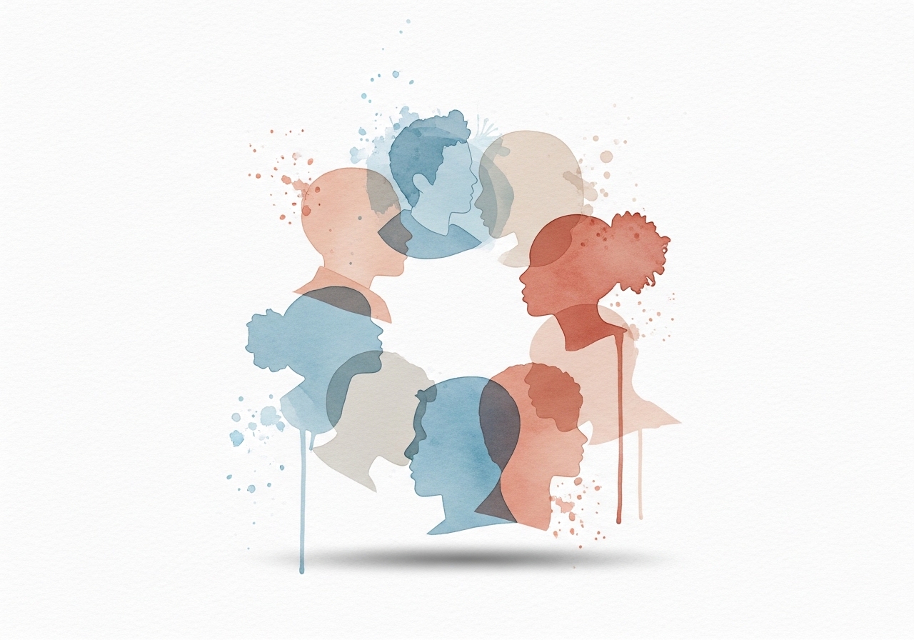 An illustration showing how demographics in marketing helps segment diverse audiences into targeted groups.
