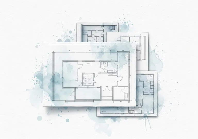 A watercolor illustration of organized marketing templates, representing streamlined workflows.