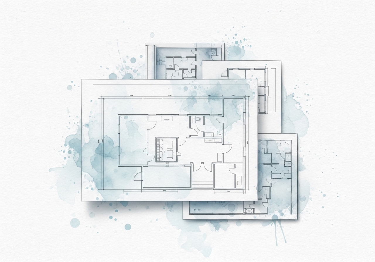 A watercolor illustration of organized marketing templates, representing streamlined workflows.