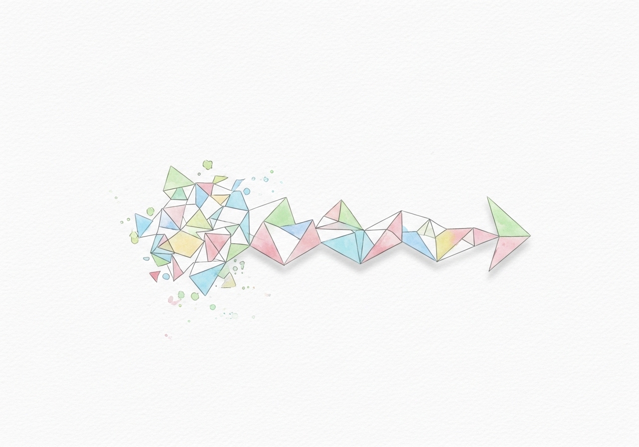 A digital watercolor illustration of a clear, strategic path, symbolizing an effective strategy PR plan.