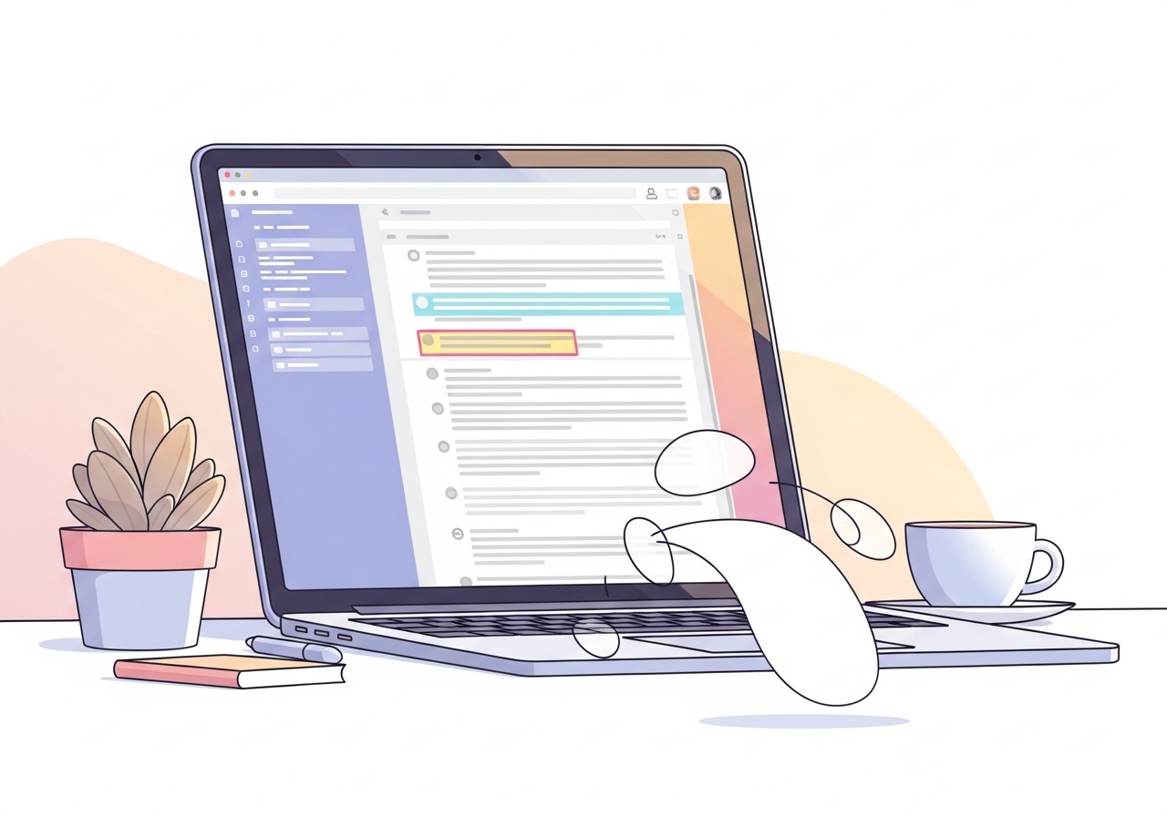 Illustration of an email inbox where one subject line stands out, representing a compelling media pitch.