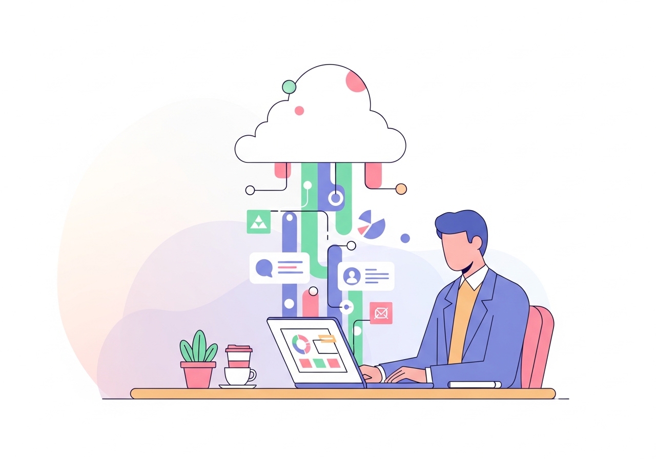 An illustration showing how content automation helps an agency scale its marketing efforts.