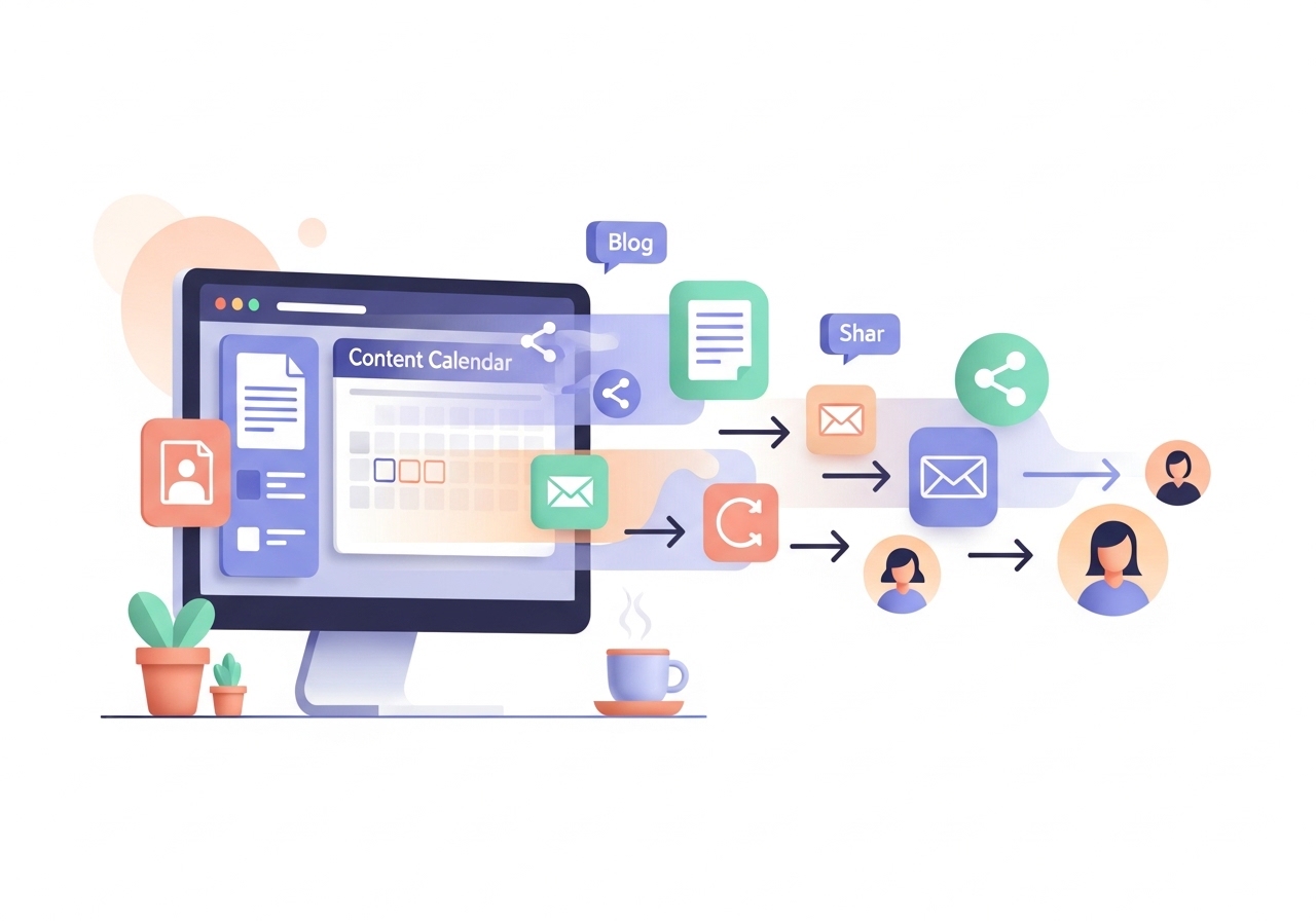 A content marketing engine that automatically attracts leads for a freelance brand.