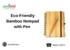 Eco-Friendly Bamboo Notepad with Pen – Sustainable Writing Set