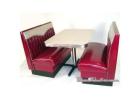 Find real metal banding with a chrome column base with our Diner tables and chairs