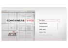 Container types | LOTUS Containers