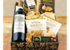 Delight your senses with our artisanal wine and cheese basket!