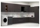 Elegant Peachy U Shape Modular Kitchen Design for Modern Homes