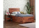 Gary Single Bed With Storage (Honey Finish) – Bright, Practical, and Perfectly Proportioned