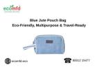 Blue Jute Pouch Bag – Eco-Friendly, Multipurpose & Travel-Ready,