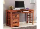 Horsley Honey Finish Computer Table – Ergonomic and Organized