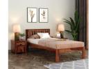 Premium Wooden Single Bed – Compact, Durable, and Stylish