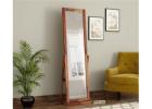 Elegant Wooden Dressing Table with Mirror and Ample Storage