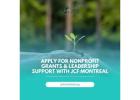 Apply for Nonprofit Grants & Leadership Support with JCF Montreal