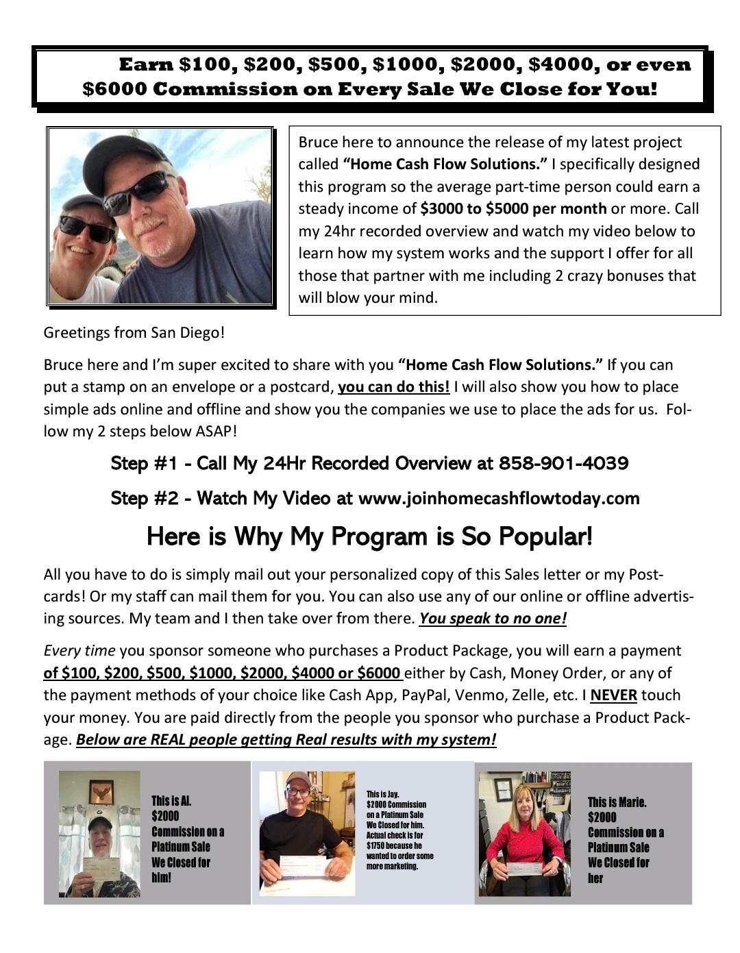 On Every Sale We Close For You!