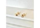 Classic 10K Gold Love Knot Earrings – 7mm Small Dainty Stud Earrings for Women