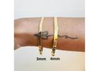 7" 10K Gold Herringbone Bracelet | Yellow Gold Chain with Lobster Claw Closure