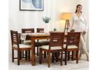 6-Seater Wooden Dining Table Set – Affordable & Stylish