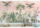 Charming Watercolour Pink Tropical Wallpaper – Perfect for Any Room!