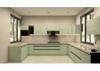 Leafy U-Shaped Modular Kitchen Design – Fresh & Functional