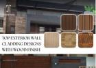 Top Exterior Wall Cladding Designs with Wood Finish