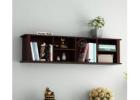 Tia Wall Shelf (Walnut Finish) | Modern Floating Shelf