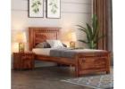 Adolph Single Bed Without Storage (Honey Finish) – Warm and Inviting Simplicity