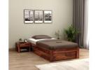 Hout Single Bed With Storage (Honey Finish) – Warm, Welcoming, and Wonderfully Organized