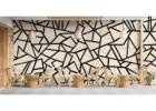 Unique Geometric Pattern Wall Mural – Artistic Home Makeover