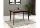 Calabria 4 Seater Dining Table in Walnut Finish